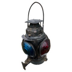 Vintage Extraordinary American Adlake Railroad Signal Lighting Lantern