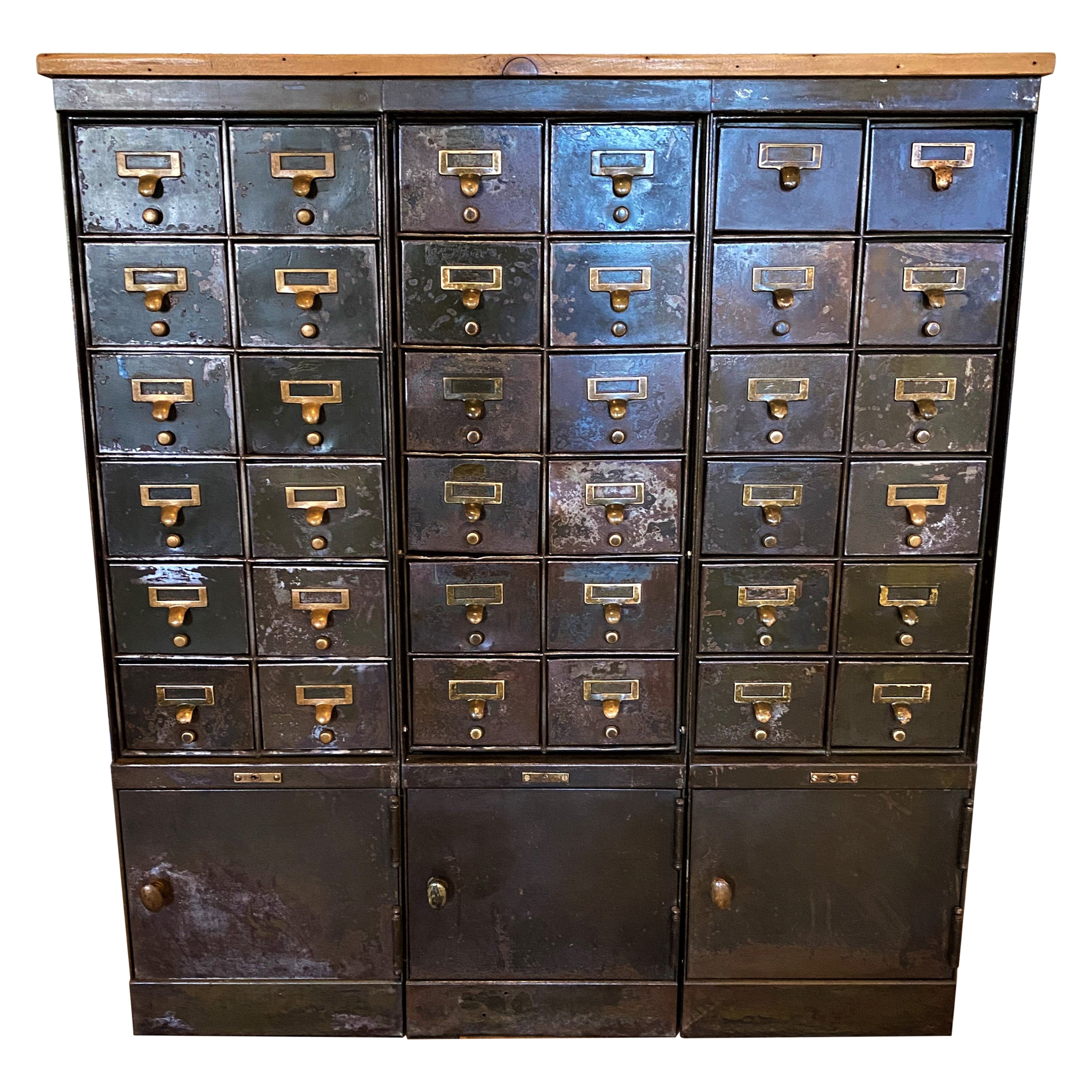 Vintage Industrial Multi Drawer Cabinet For Sale