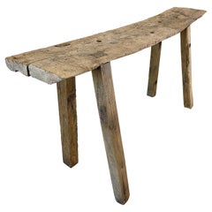 Primitive Oak Console Table