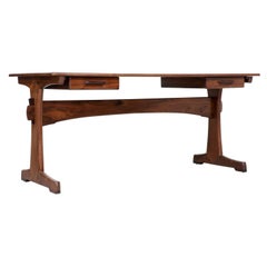 American Modern Studio Craft Walnut Executive Desk