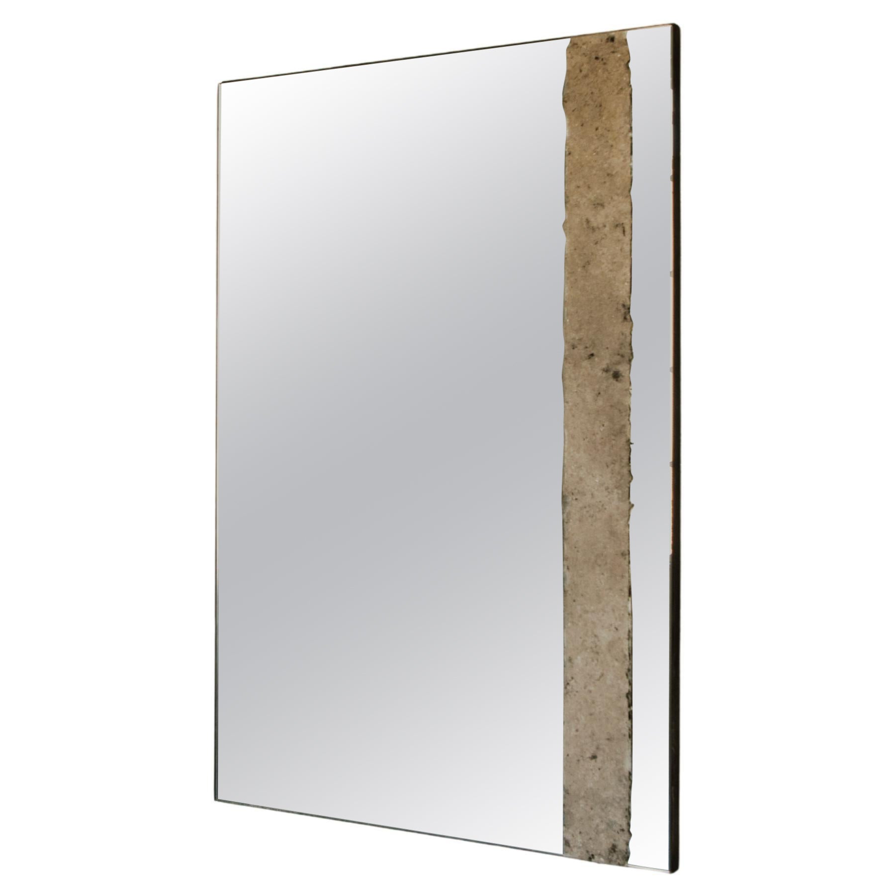 Burnt Ash, Contemporary, Minimalist, Pompeii Square Mirror