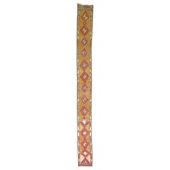 Zabihi Kollektion Schmaler türkischer geometrischer Vintage-Läufer