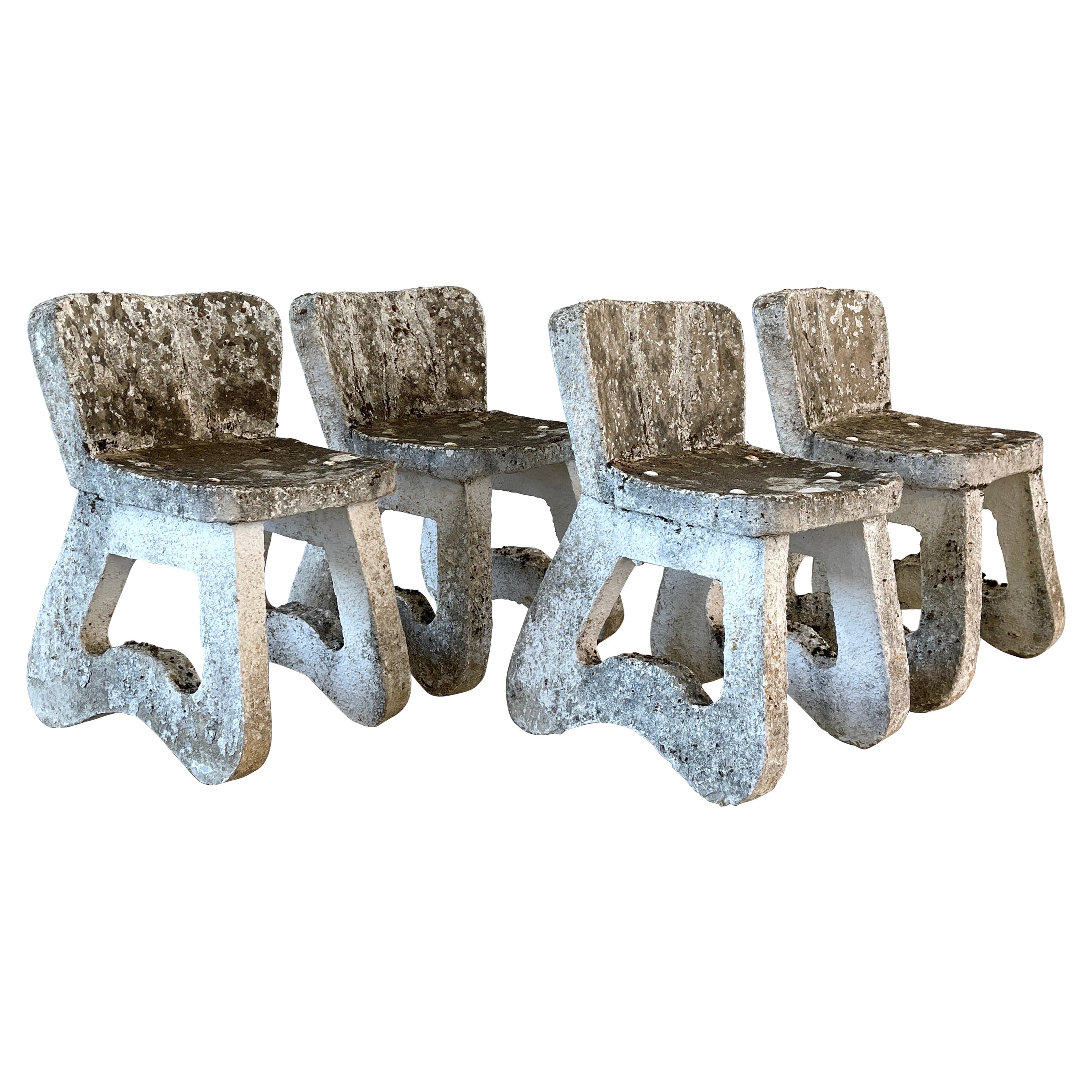 French Concrete Chairs For Sale