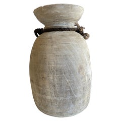 Vintage Wood Vessel or Decorative Vase