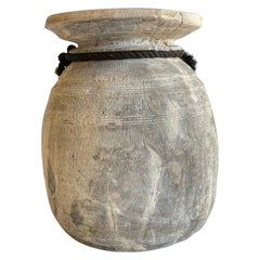 Vintage Wood Vessel or Decorative Vase