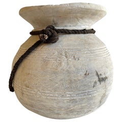 Vintage Wood Vessel or Decorative Vase