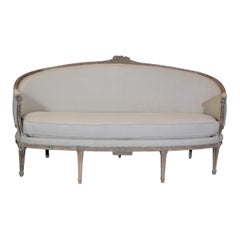 Louis XVI Style French Curve Back Sofa