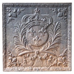 French Louis XIV Style Arms of France Fireback