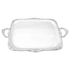 Antique Victorian 1895 Sterling Silver Tray by Atkin Brothers