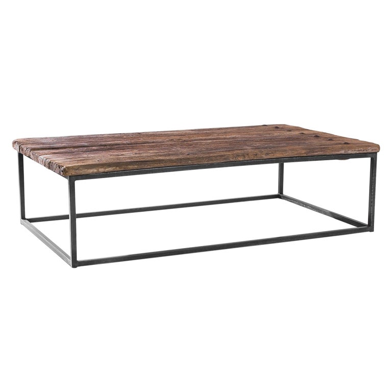 Antique Wood Door Coffee Table For Sale at 1stDibs