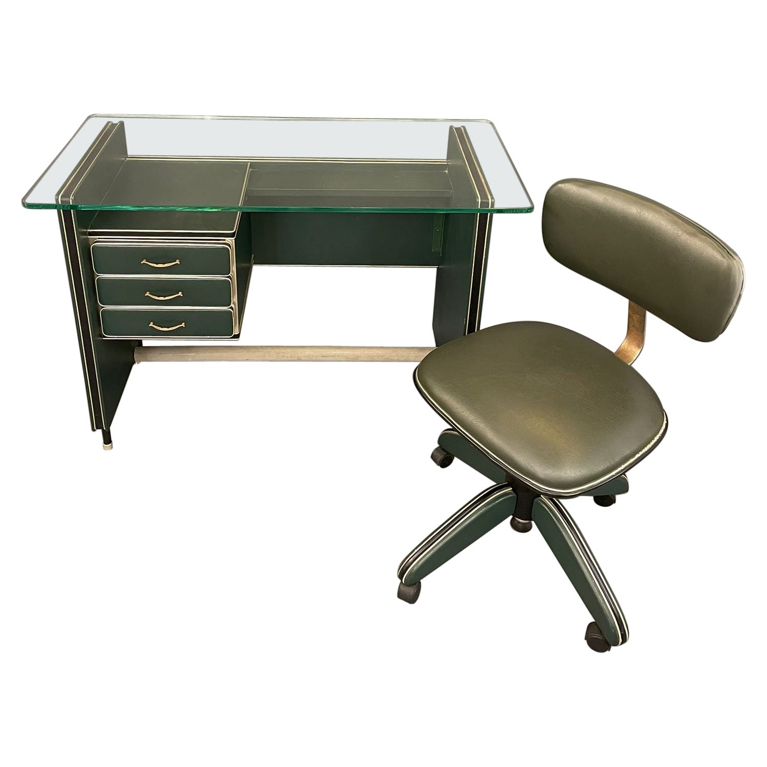 Office Desk and Chair by Umberto Mascagni, Italy 1950s