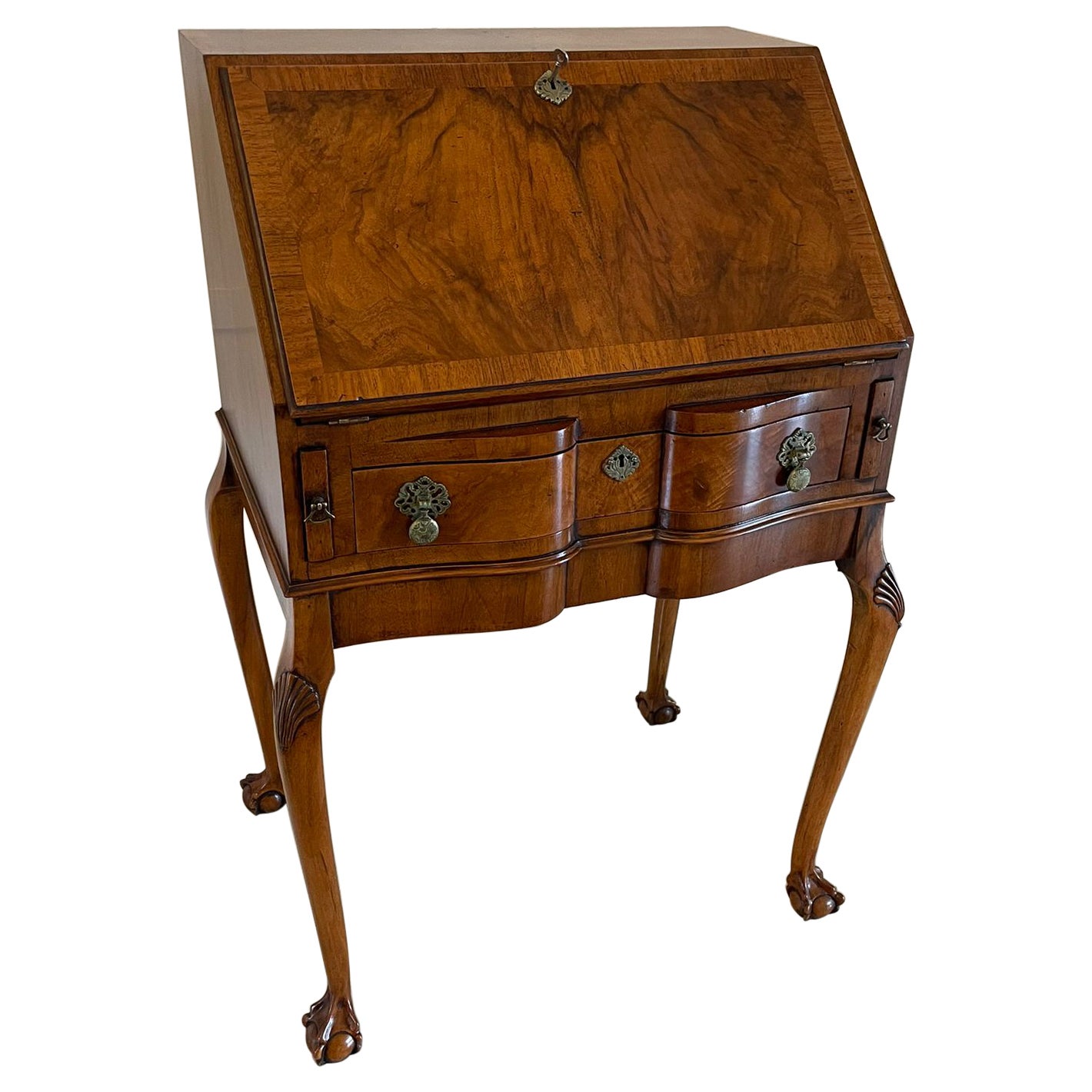 Antique Burr Walnut Writing Bureau For Sale at 1stDibs antique writing bureau, antique walnut