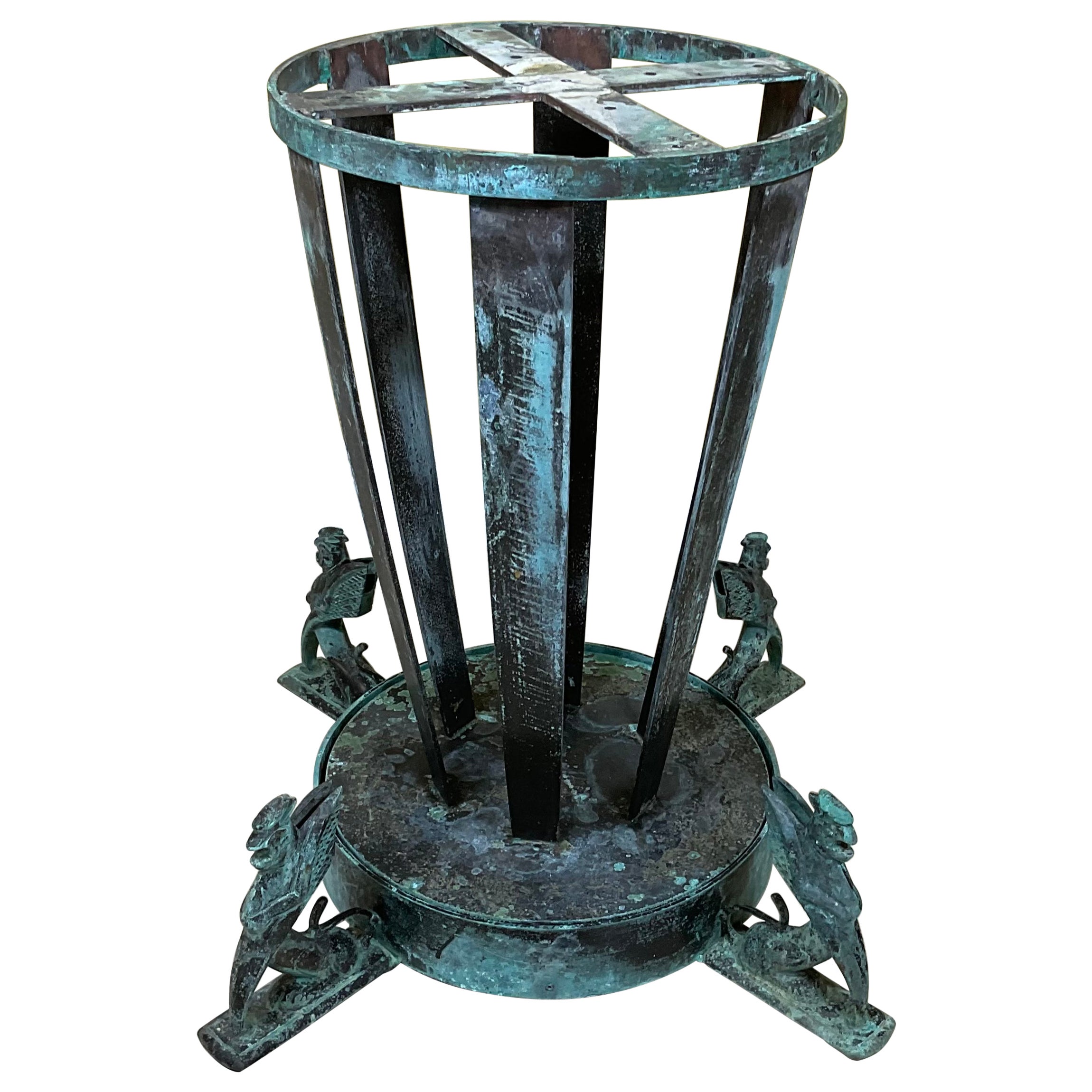 Bronze-Tischsockel aus der Mitte des Jahrhunderts