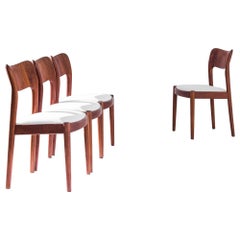 Chaises de salle à manger danoises des années 1960, Ole de Niels Koefoed, ensemble de quatre pièces