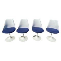 Set of 4 Tulip Armless Dining Chairs by Eero Saarinen for Knoll