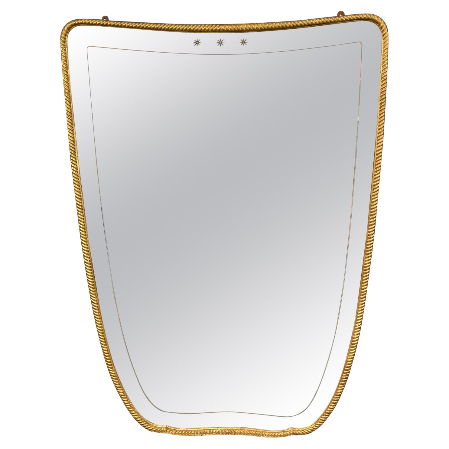 Giltwood Wall Mirror, Italy 1930s