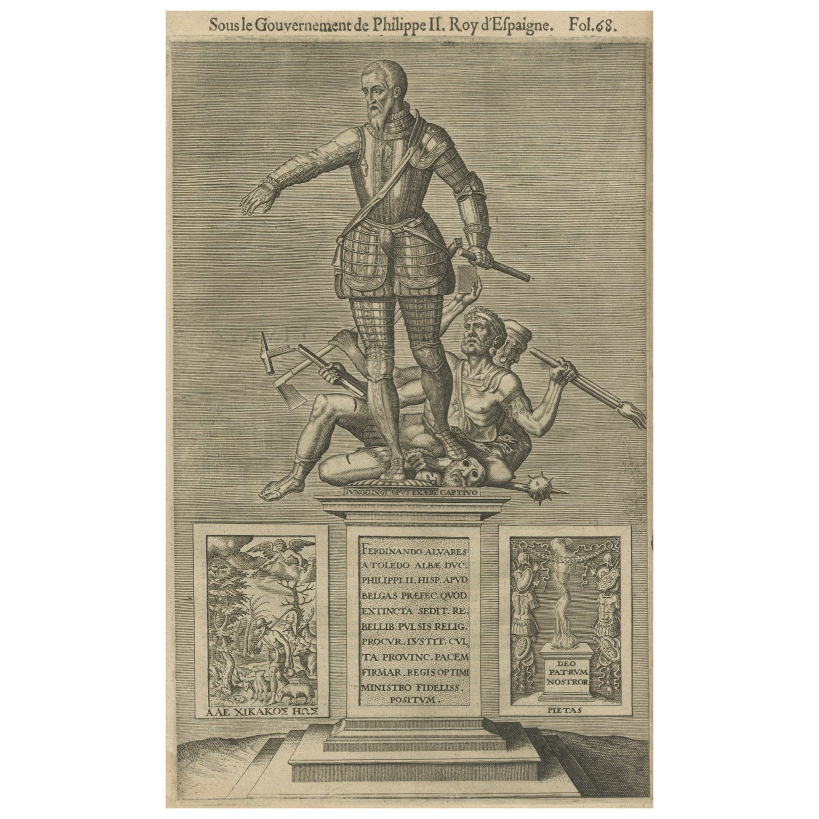 The Spanish Grand Duke of Alba or Iron Duke in the Netherlands, 1618 For Sale