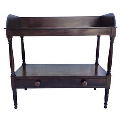 19th Century Mahogany Etagere with Two Drawers