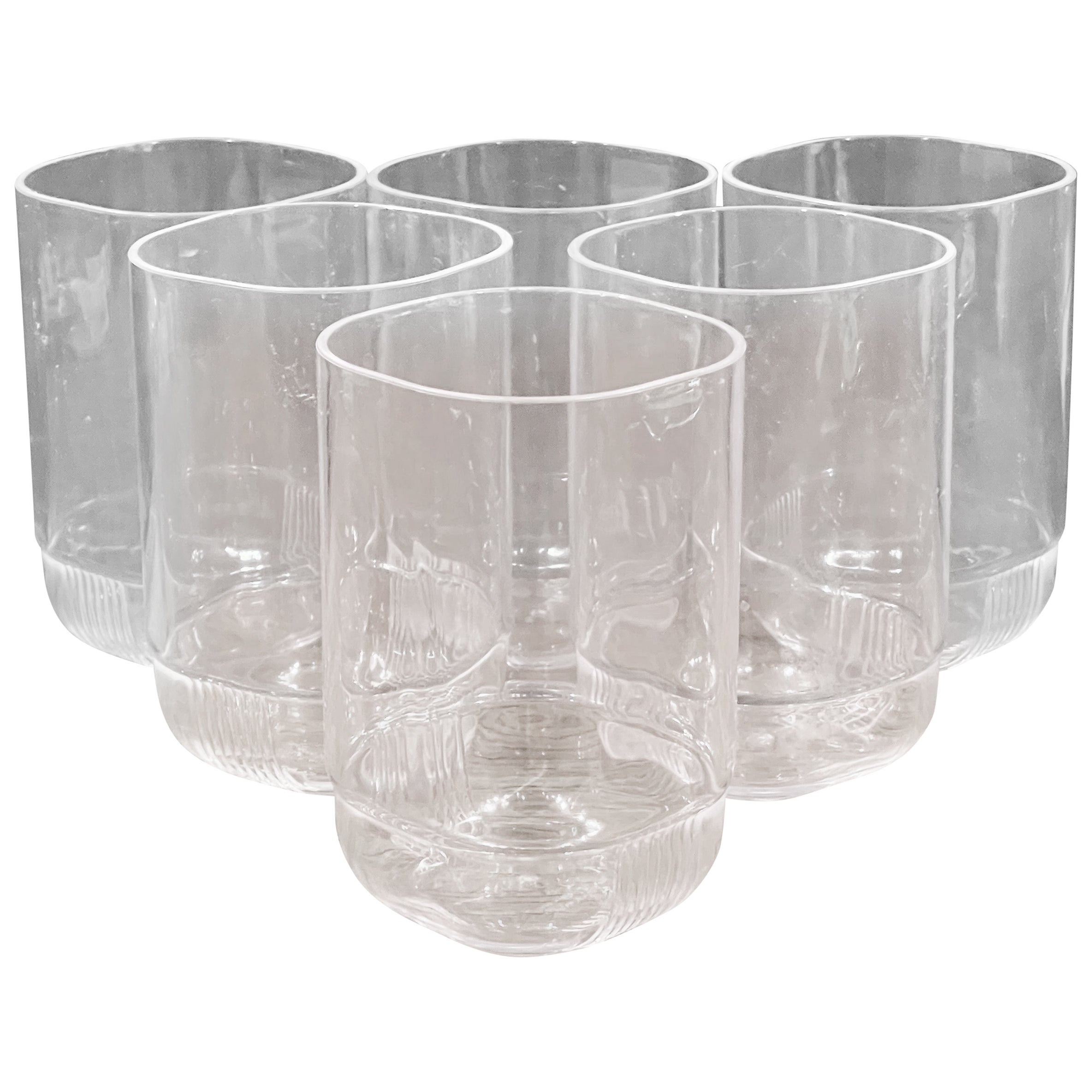 Juego de seis vasos modernos de Lucite de Guzzini