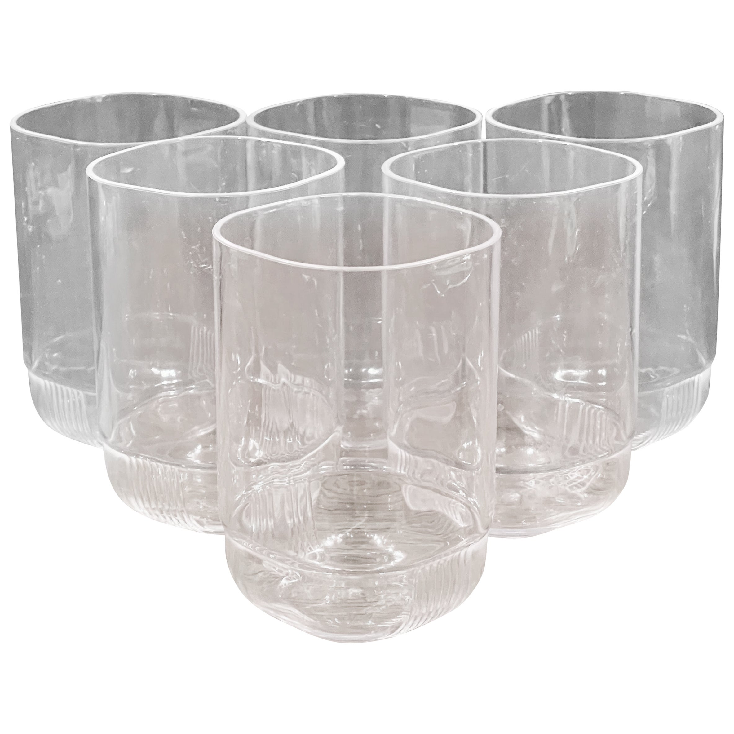 Set von sechs modernen Trinkgläsern aus Lucite von Guzzini