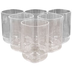 Vintage Set of Six Modern Lucite Drinking Glasses by Guzzini