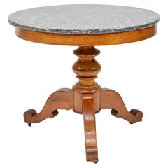 1 of 9 19th Century French Louis Philippe Marble-Top Centre Table