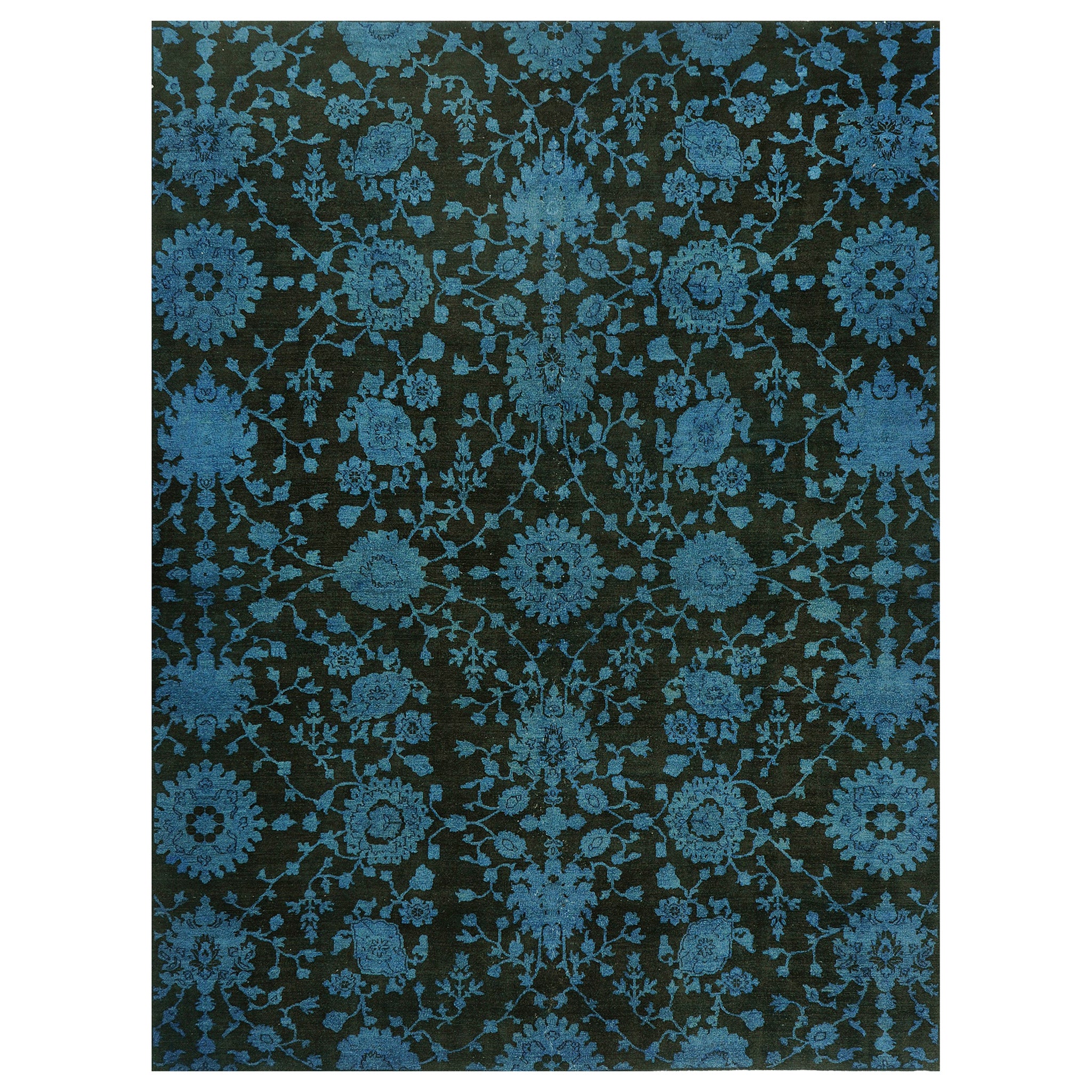 Mehraban Vintage Style Overdye Transitional Design Rug For Sale