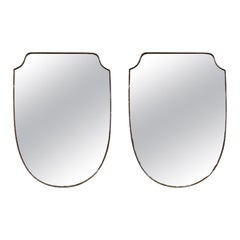 Pair of Italian Shield Mirrors