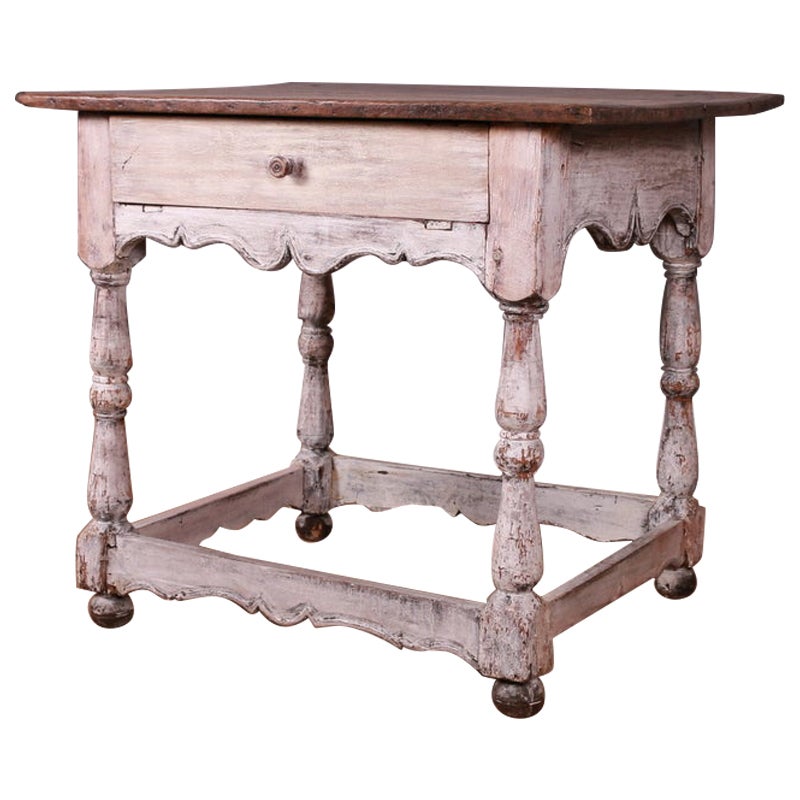 18th Century English Oak Lamp Table For Sale