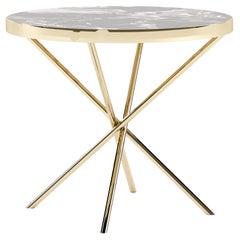 Lauren Side Table in Marble, Portuguese 21st Century Contemporary Design