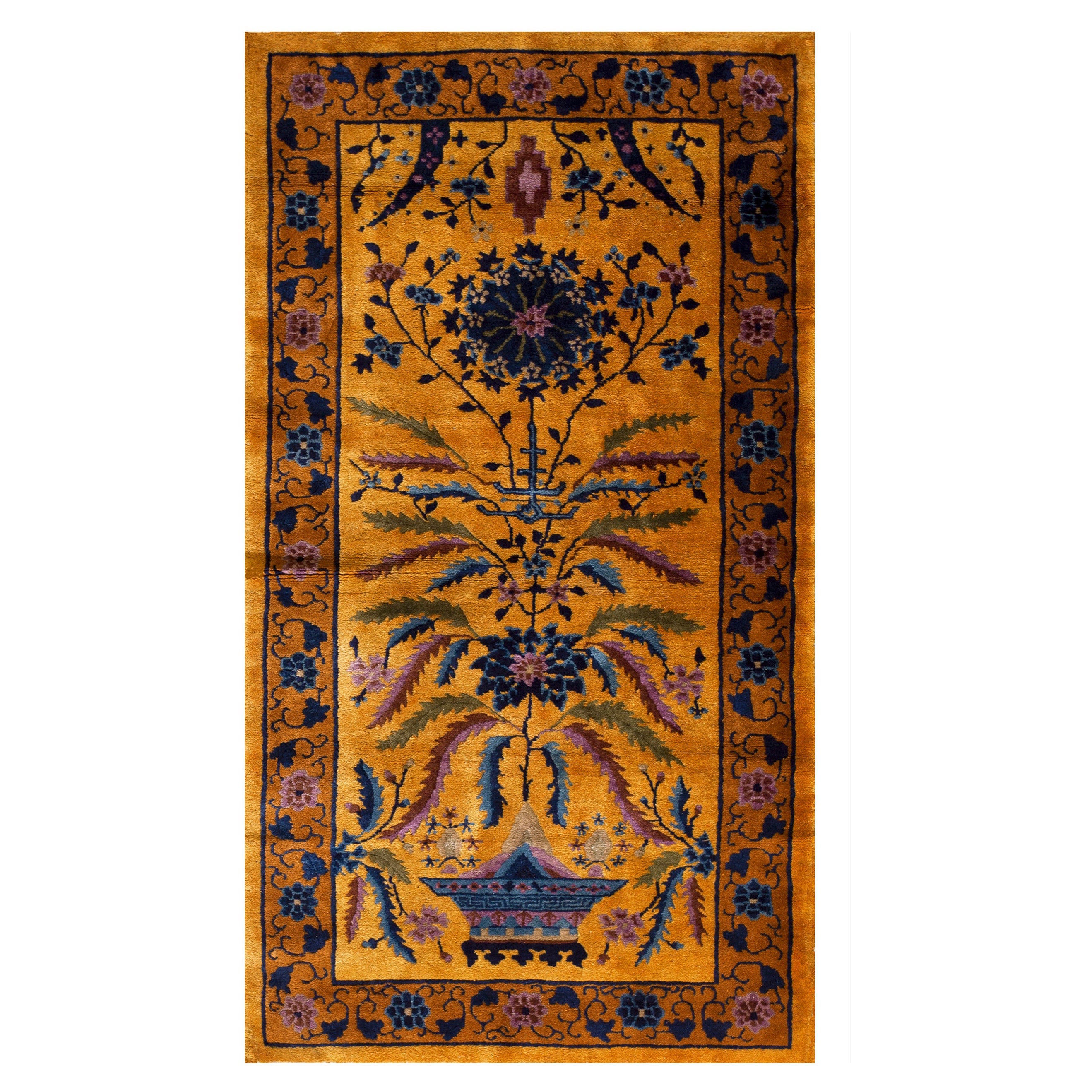 1920s Chinese Art Deco Carpet ( 3'' x 5'6'' - 92 x 167 ) For Sale