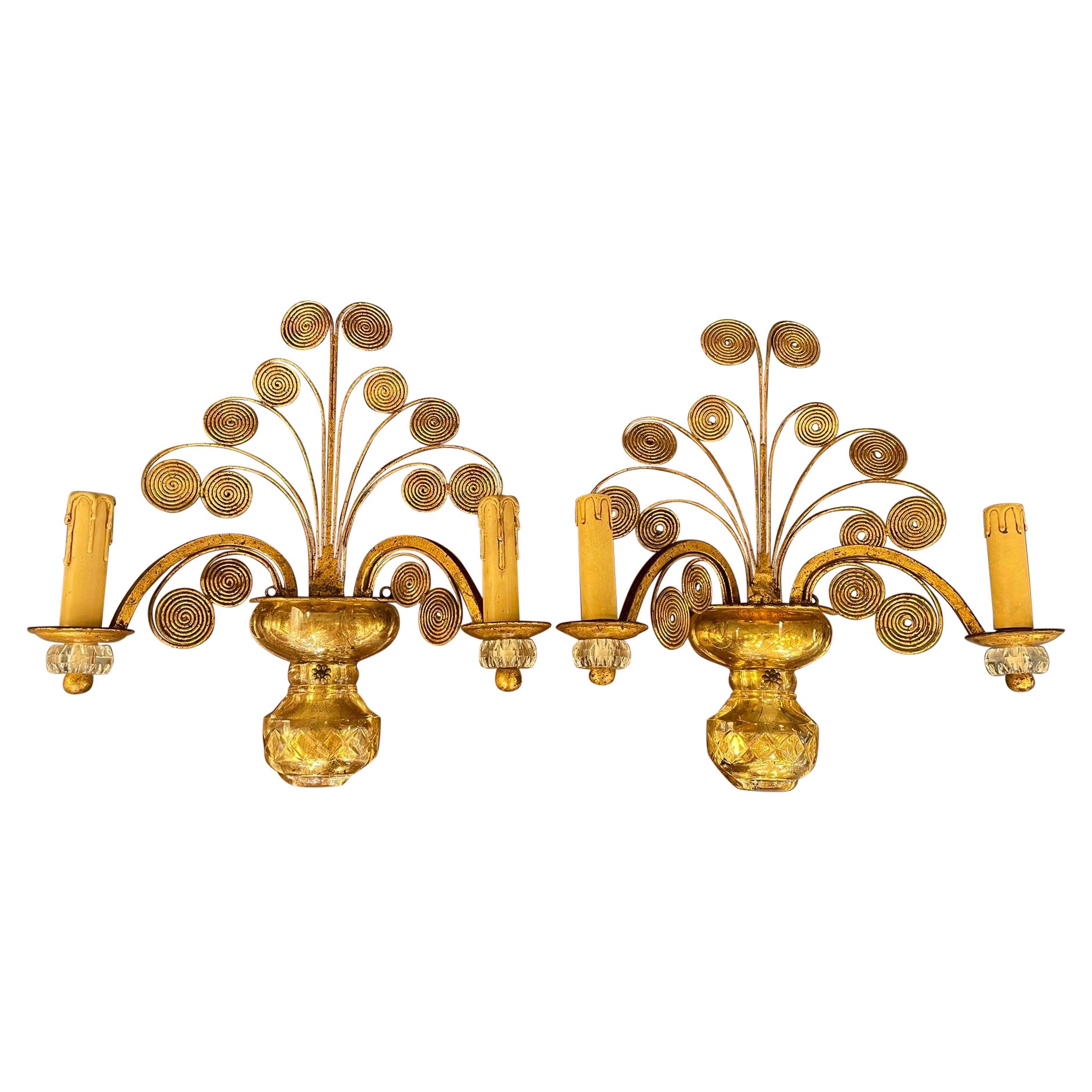 Pair of  Sconces in the Style of Maison Bagues
