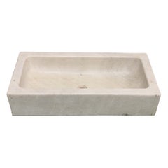 Vintage Carrara Marble Classic Sink Basin