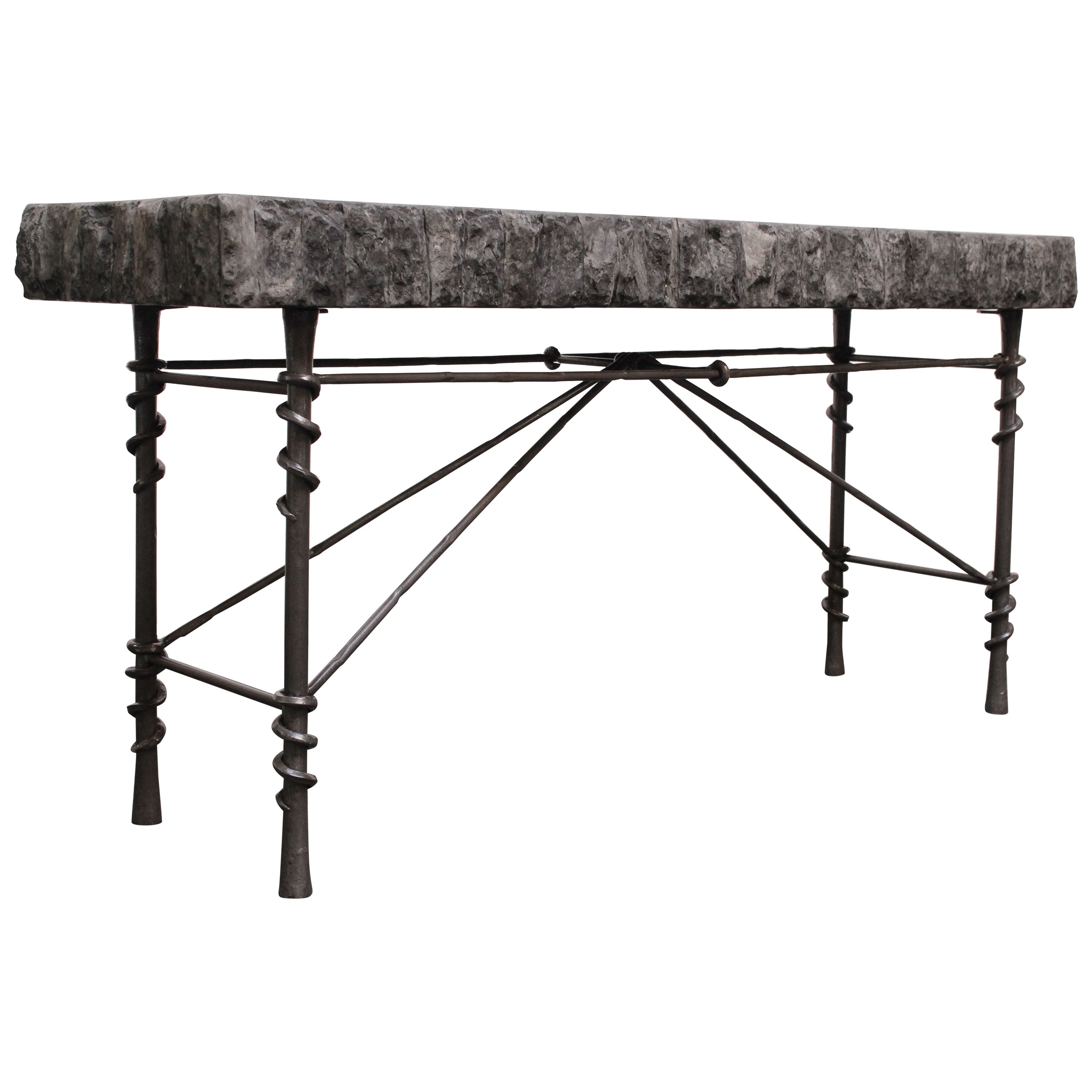 Maitland Smith Tessellated Stone Waterfall Console For Sale at 1stDibs