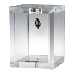 Original Design, Space Box, Russian Sikhote Alin Meteorite in Acrylic Box