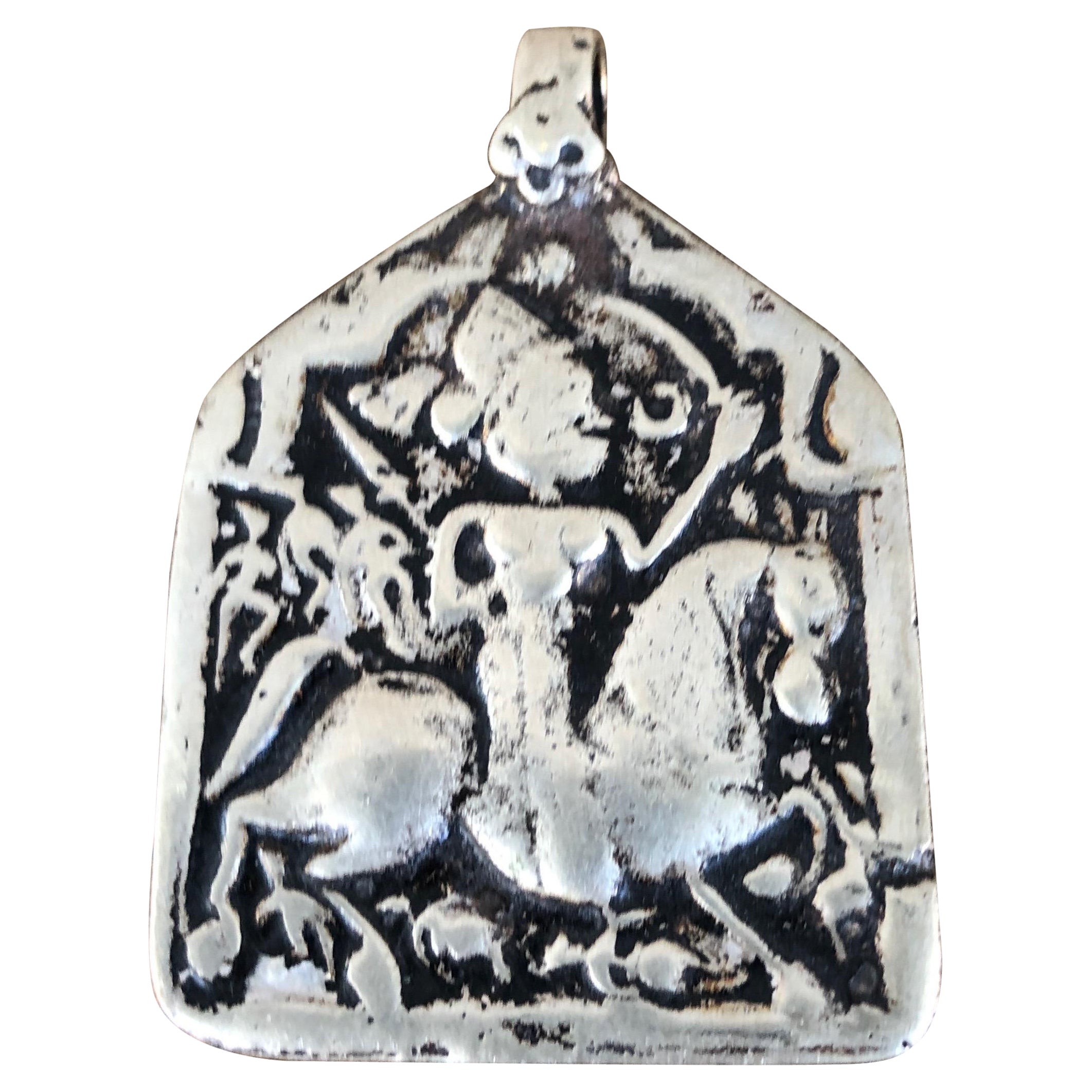 19th Century Pendant with Great Patina For Sale