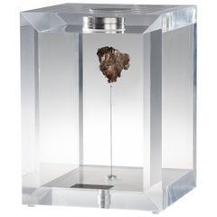 Original Design, Space Box, Russian Sikhote Alin Meteorite in Acrylic Box