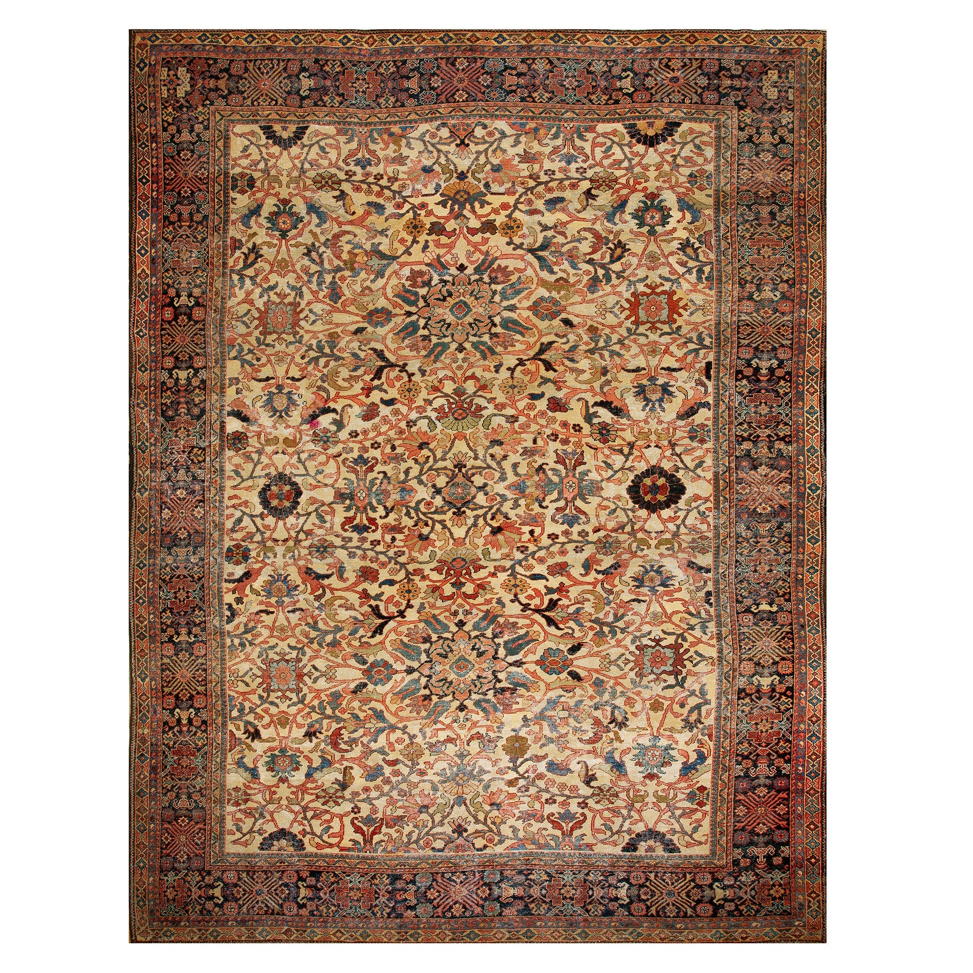 Late 19th Century Persian Sultanabad Carpet ( 10'6'' x 14' - 320 x 425 )