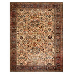 Tappeto persiano Sultanabad della fine del XIX secolo ( 10'6'' x 14' - 320 x 425 )