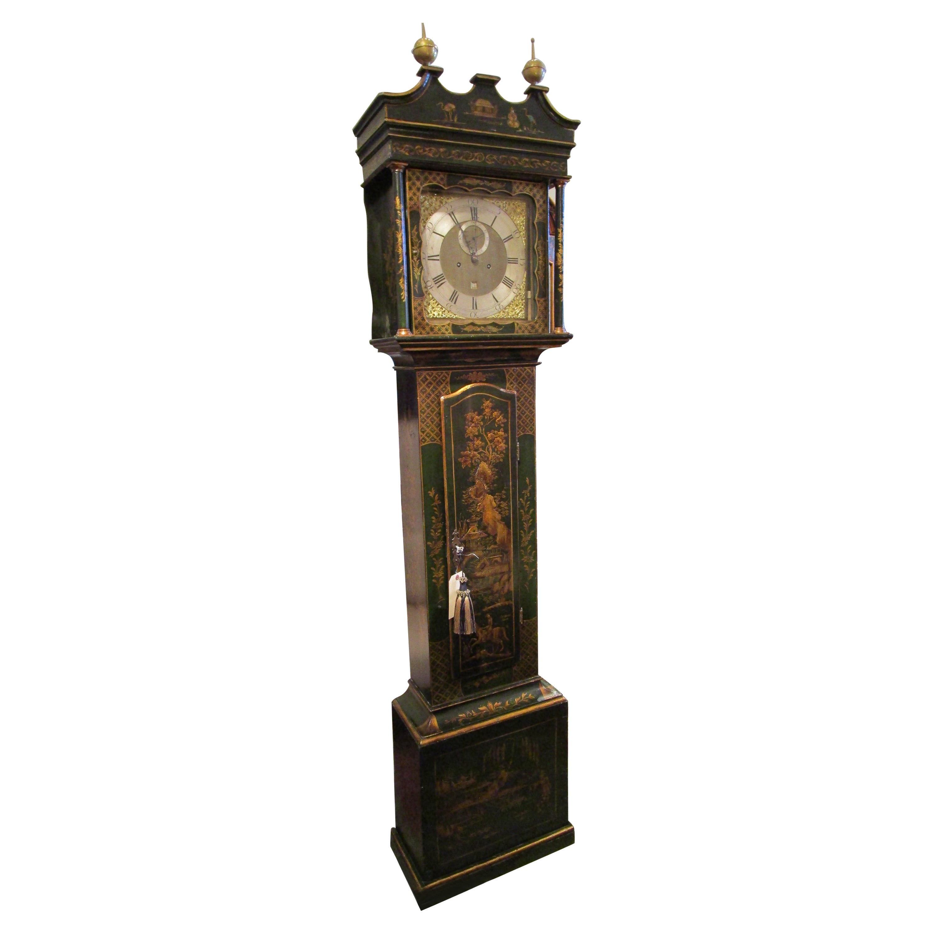 Fine 19th C Lacquered Chinoiserie Grandfather Clock by Triggs and Sons London For Sale