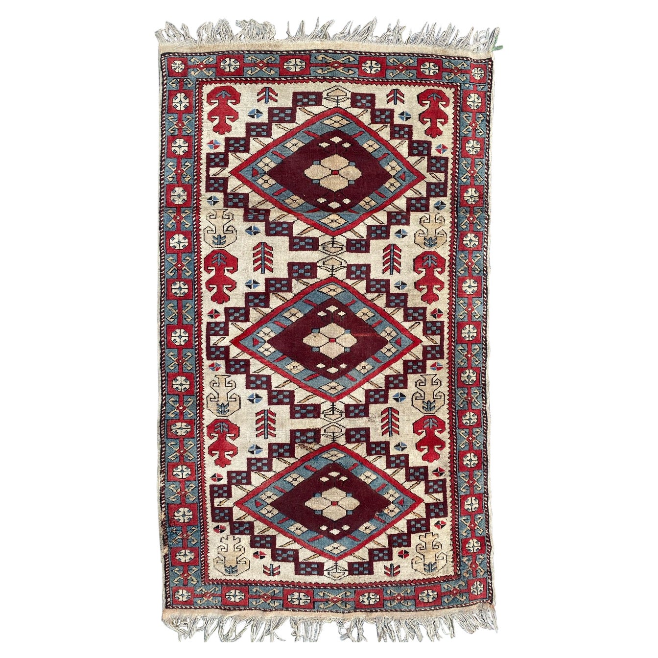 Bobyrug's Vintage Türkisch Anatolischer Teppich