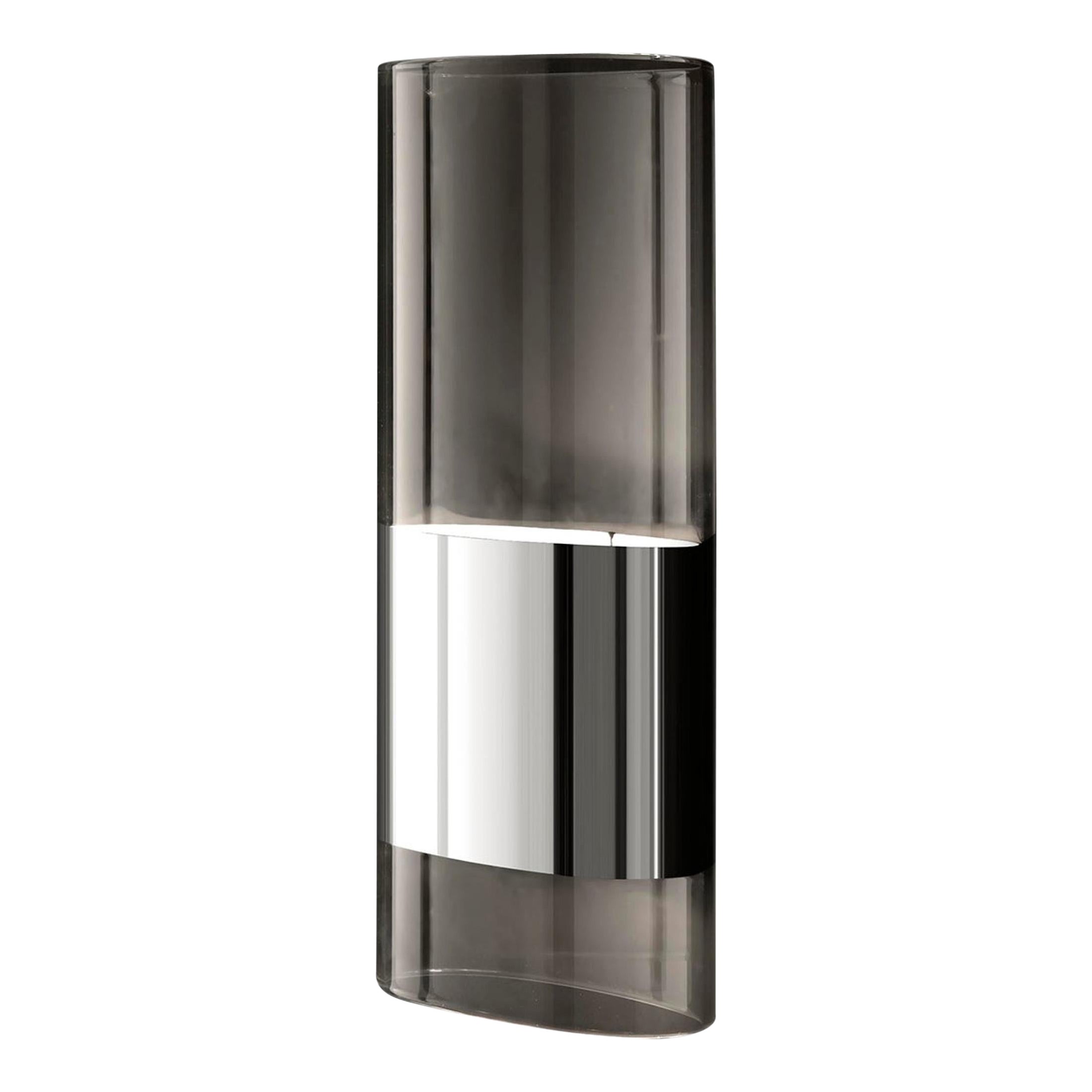 Francesco Rota Wall Lamp 'Line' Medium Aluminium and Pyrex Glass by Oluce