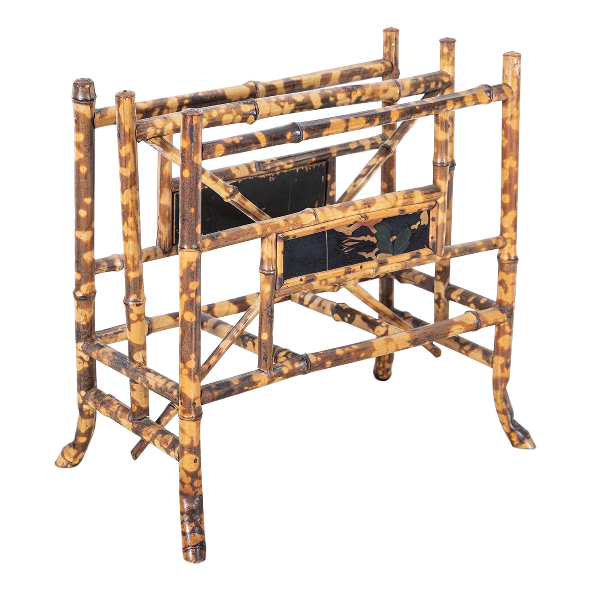 19th C English Bamboo Magazine / Newspaper Rack