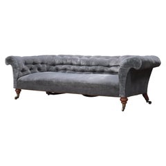Antique English Chesterfield Sofa by Howard and Sons c1880 (INC UPHOLSTERY