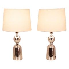 Pair of Table Lamps From 1970'S by Metalarte, Spain