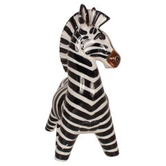 Porcelain Figure of Zebra from Sargadelos, Spain 1970s
