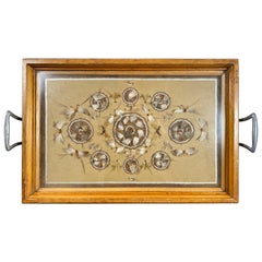 Edwardian Collection of Trout Flies Displayed in a Serving Tray, Fly Fishing