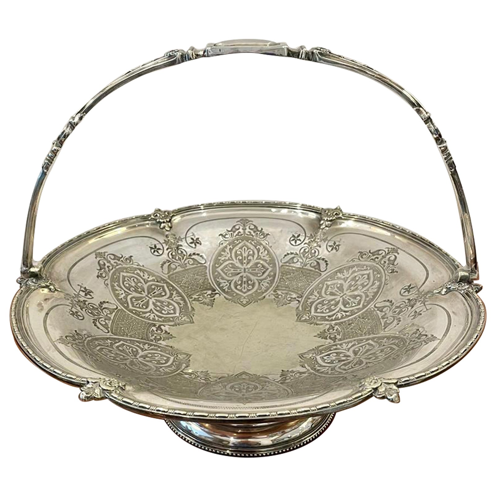Antique Silver Plated Bread Basket at 1stDibs