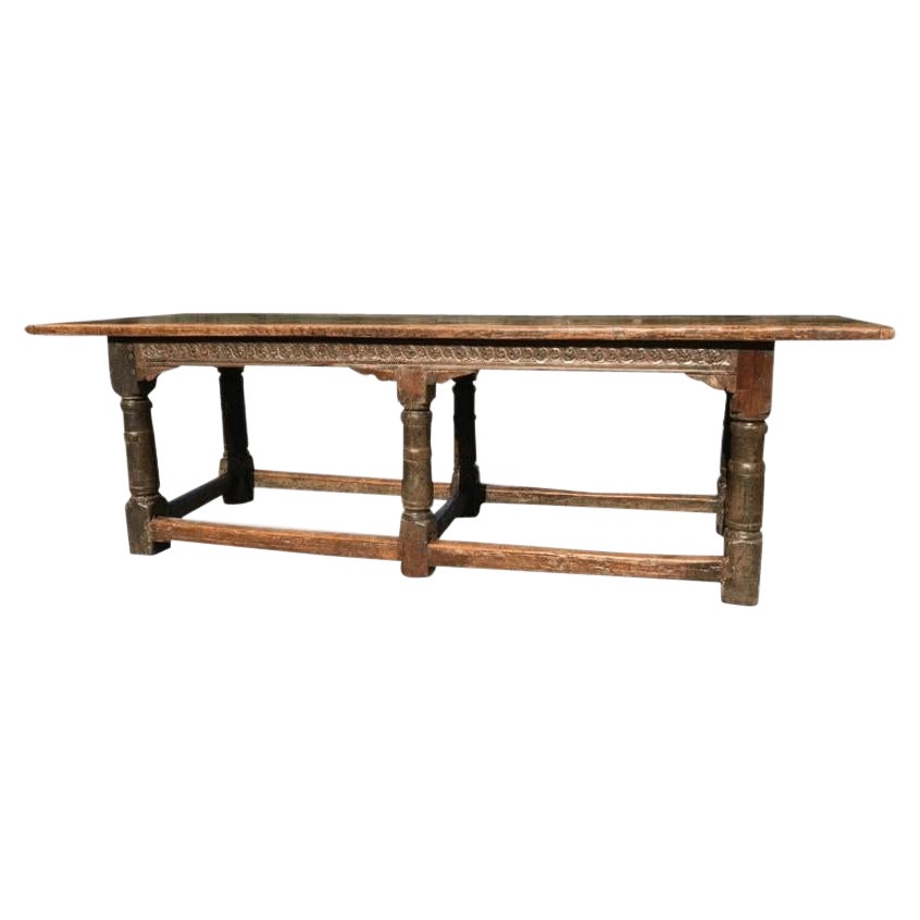 17th Century Oak Refectory Table, Charles II Period
