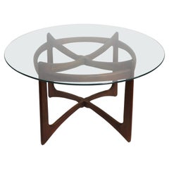 Mid-Century Glass Top Dining Table by Adrian Pearsall